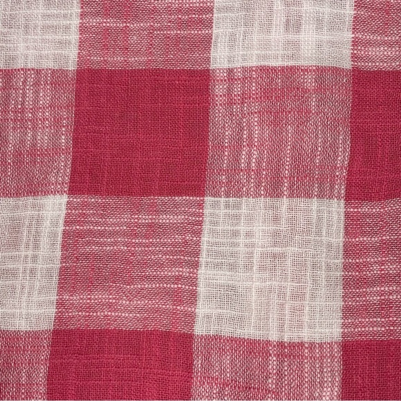 Cloth & Stone Linen Blend Button-Back Preppy Casual Fun Gingham Blouse - Sz M - Picture 7 of 16